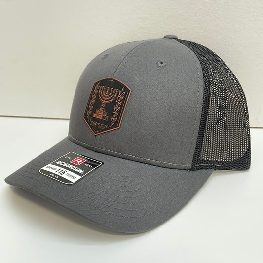 Israel Emblem Patch Hat Richardson 115 Low Profile - Charcoal/Black